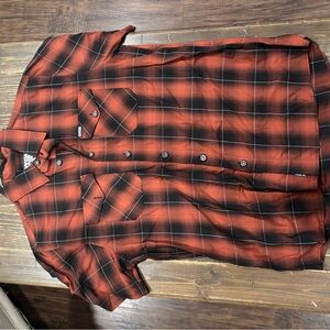 DIXXON Red and Black Plaid Button Down Shirt